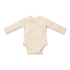 Beige gestreepte body - Bodysuit wrap ls soft beige stripe